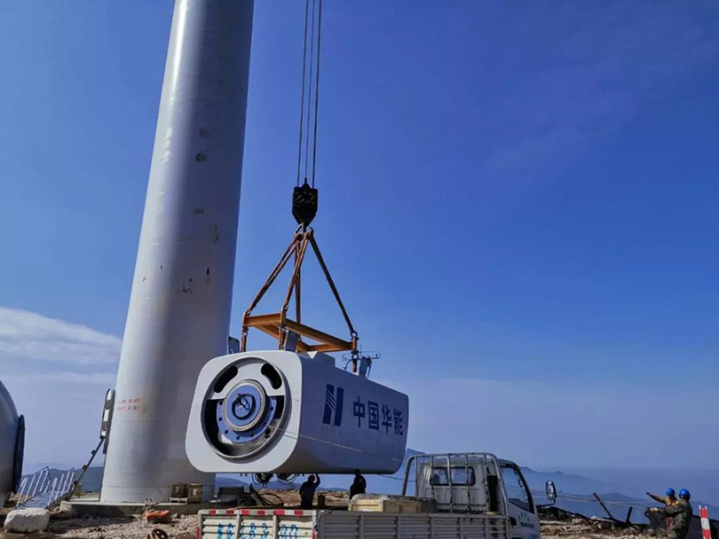 山西五台境石风电场风机吊装全部完成